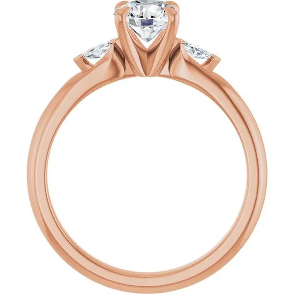 Claw-Prong Three-Stone Engagement Ring Image 2 Michael Szwed Jewelers Longmeadow, MA