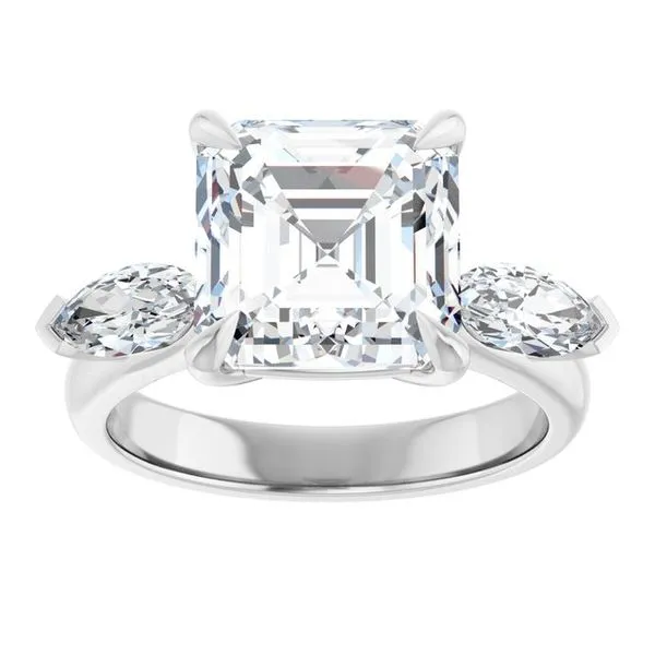 Claw-Prong Three-Stone Engagement Ring Image 3 Shipley's Fine Jewelry Hampstead, MD