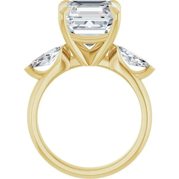 Claw-Prong Three-Stone Engagement Ring Image 2 J. Thomas Jewelers Rochester Hills, MI