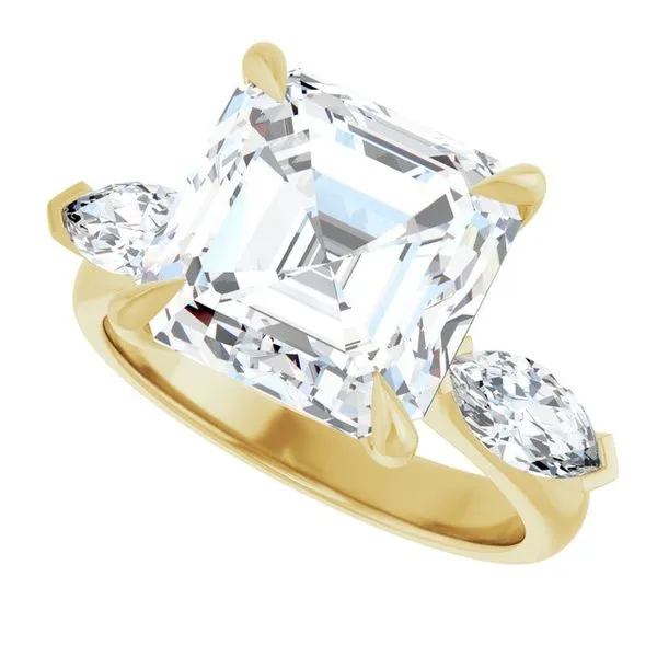 Claw-Prong Three-Stone Engagement Ring Image 5 The Jewelry Source El Segundo, CA