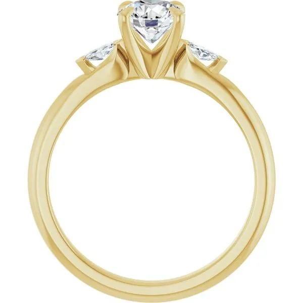 Claw-Prong Three-Stone Engagement Ring Image 2 Don's Jewelry & Design Washington, IA