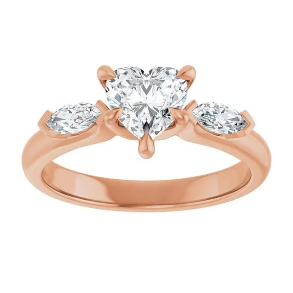 Claw-Prong Three-Stone Engagement Ring Image 3 Don's Jewelry & Design Washington, IA