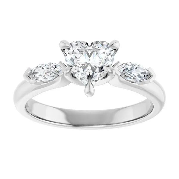 Claw-Prong Three-Stone Engagement Ring Image 3 Futer Bros Jewelers York, PA