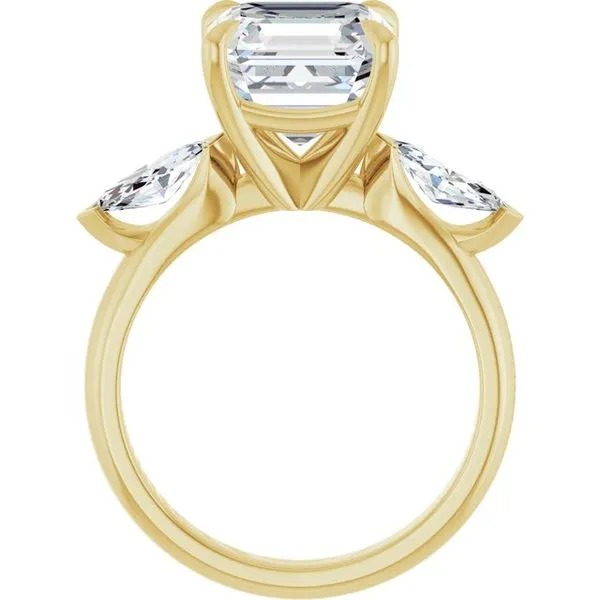 Claw-Prong Three-Stone Engagement Ring Image 2 JF Jones Jewelers Rochester, NY