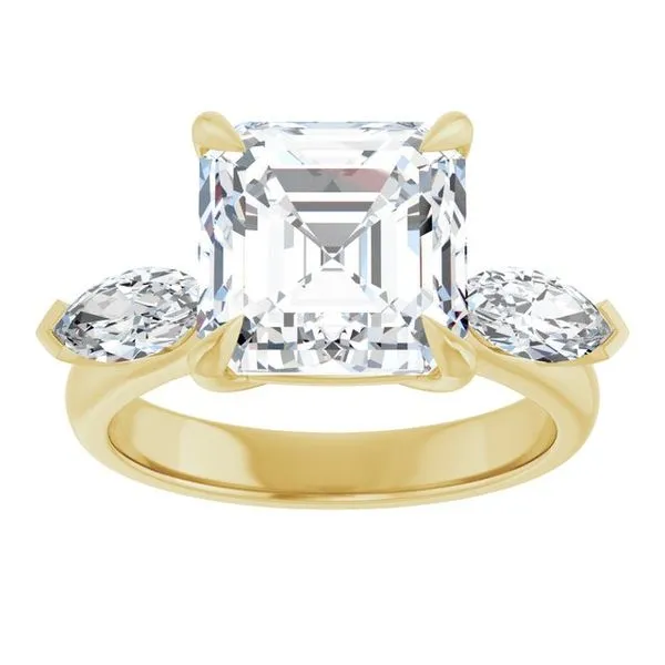 Claw-Prong Three-Stone Engagement Ring Image 3 Futer Bros Jewelers York, PA