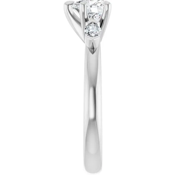Claw-Prong Three-Stone Engagement Ring Image 4 Futer Bros Jewelers York, PA
