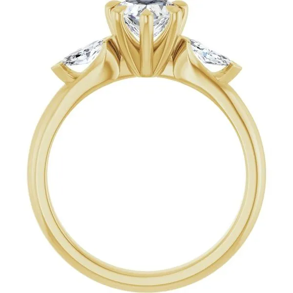 Claw-Prong Three-Stone Engagement Ring Image 2 Natale Jewelers Sewell, NJ