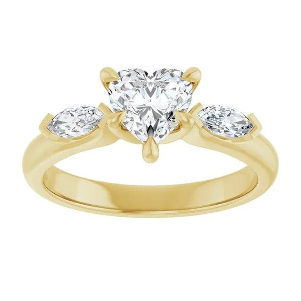 Claw-Prong Three-Stone Engagement Ring Image 3 Don's Jewelry & Design Washington, IA