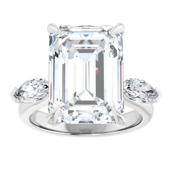 Claw-Prong Three-Stone Engagement Ring Image 3 Jimmy Smith Jewelers Decatur, AL