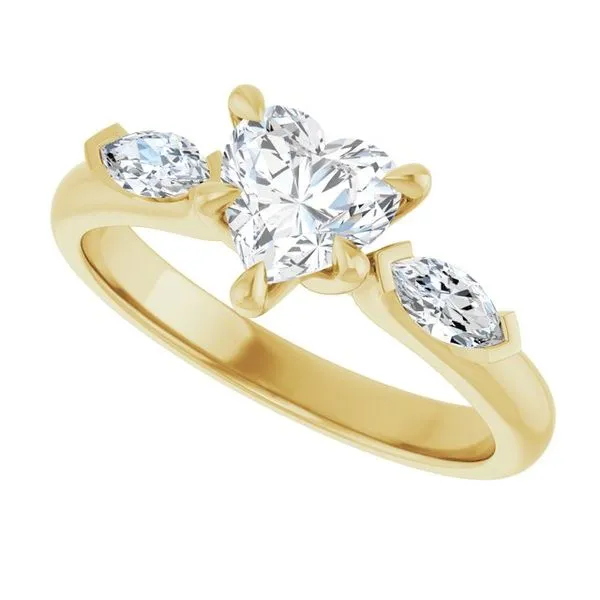 Claw-Prong Three-Stone Engagement Ring Image 5 JF Jones Jewelers Rochester, NY