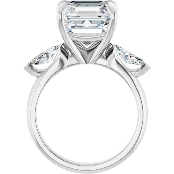 Claw-Prong Three-Stone Engagement Ring Image 2 Jimmy Smith Jewelers Decatur, AL