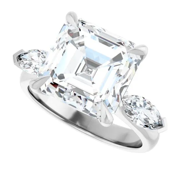 Claw-Prong Three-Stone Engagement Ring Image 5 JF Jones Jewelers Rochester, NY