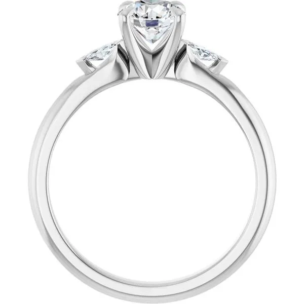Claw-Prong Three-Stone Engagement Ring Image 2 Mark Jewellers La Crosse, WI