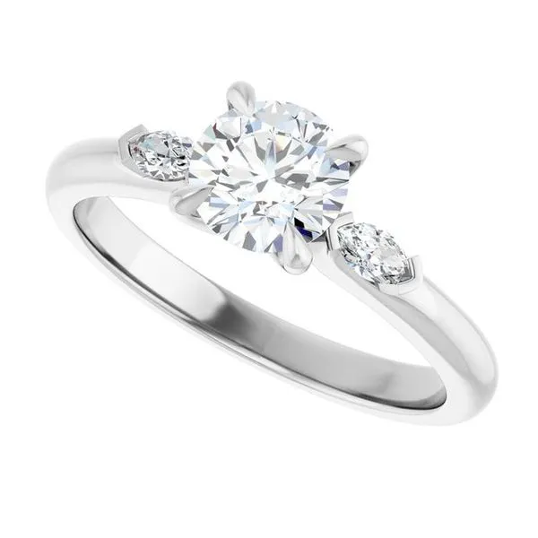 Claw-Prong Three-Stone Engagement Ring Image 5 Mark Jewellers La Crosse, WI