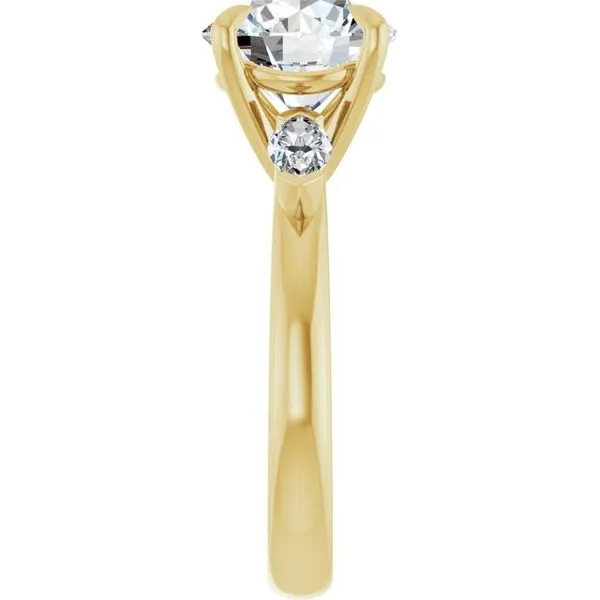 Claw-Prong Three-Stone Engagement Ring Image 4 Arezzo Jewelers Elmwood Park, IL