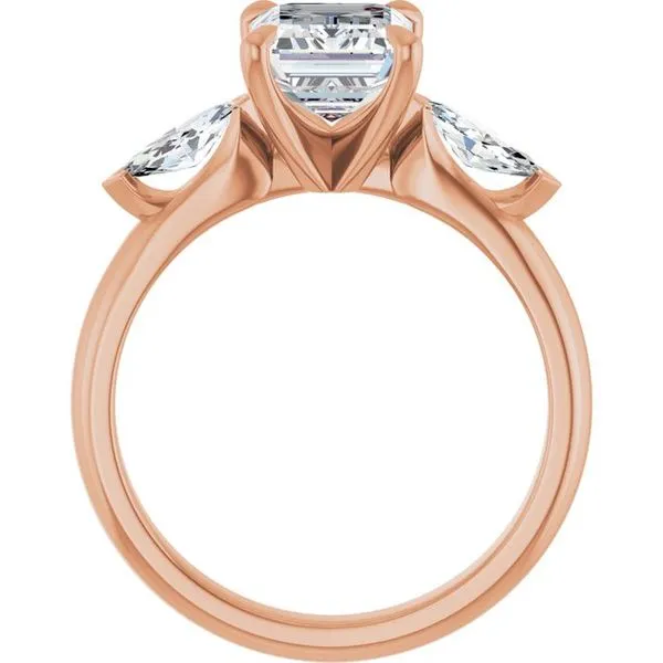 Claw-Prong Three-Stone Engagement Ring Image 2 J. West Jewelers Round Rock, TX