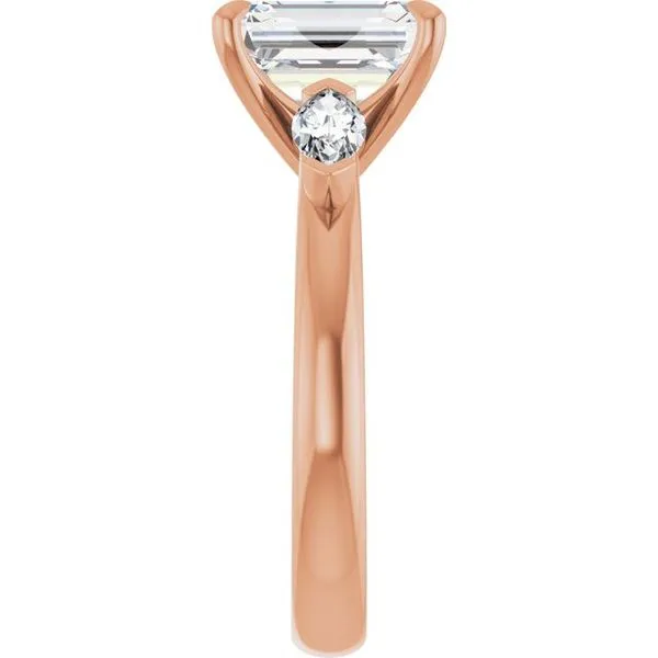 Claw-Prong Three-Stone Engagement Ring Image 4 J. West Jewelers Round Rock, TX