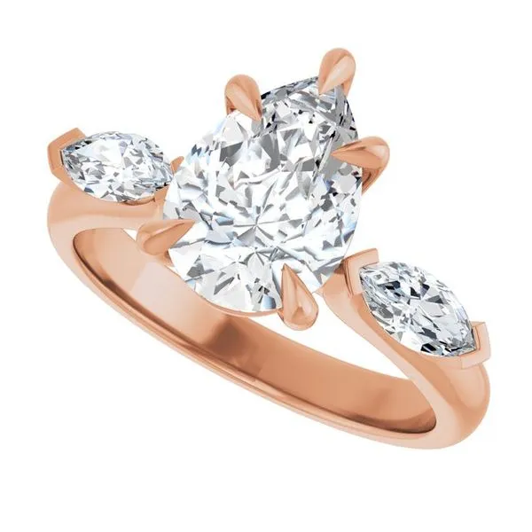 Claw-Prong Three-Stone Engagement Ring Image 5 Mark Jewellers La Crosse, WI