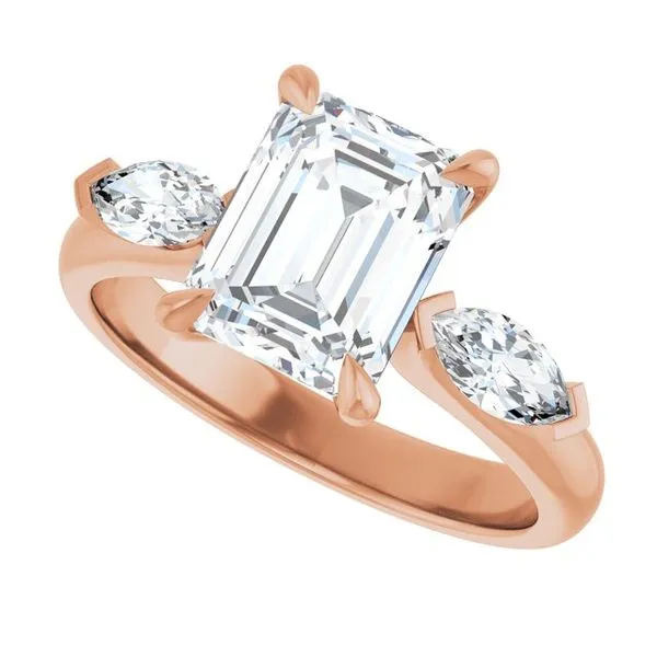 Claw-Prong Three-Stone Engagement Ring Image 5 JF Jones Jewelers Rochester, NY