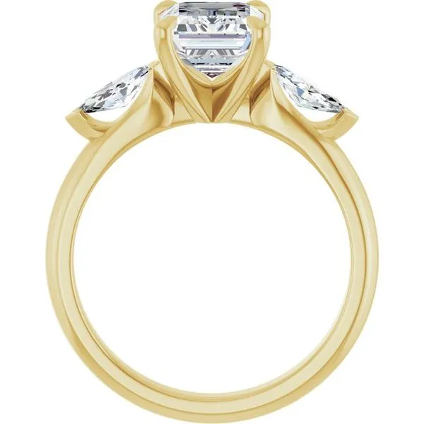 Claw-Prong Three-Stone Engagement Ring Image 2 Raleigh Diamond Fine Jewelry Raleigh, NC