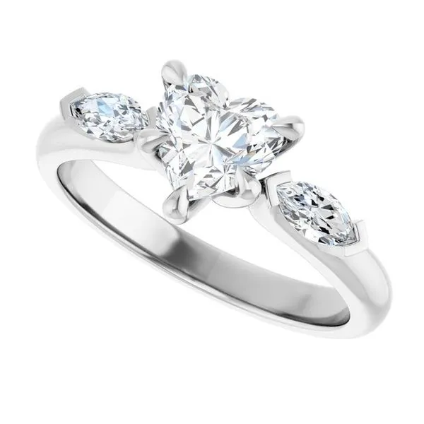 Claw-Prong Three-Stone Engagement Ring Image 5 Clater Jewelers Louisville, KY