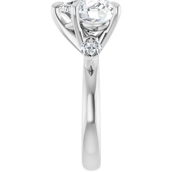 Claw-Prong Three-Stone Engagement Ring Image 4 J. West Jewelers Round Rock, TX
