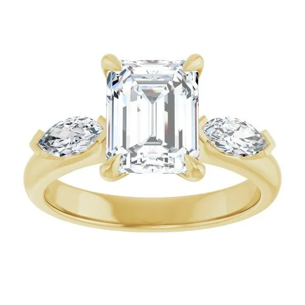 Claw-Prong Three-Stone Engagement Ring Image 3 Redlands Jewelers Redlands, CA