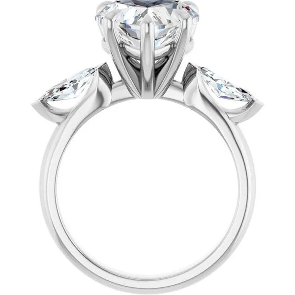 Claw-Prong Three-Stone Engagement Ring Image 2 Futer Bros Jewelers York, PA