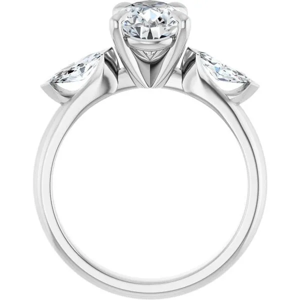 Claw-Prong Three-Stone Engagement Ring Image 2 Jimmy Smith Jewelers Decatur, AL