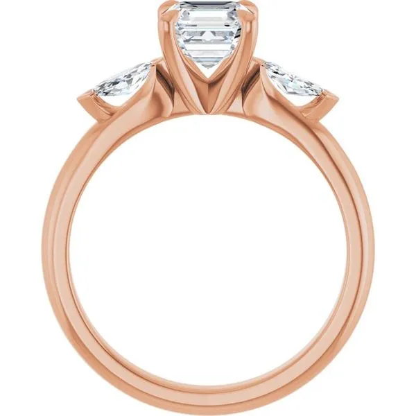 Claw-Prong Three-Stone Engagement Ring Image 2 J. Thomas Jewelers Rochester Hills, MI