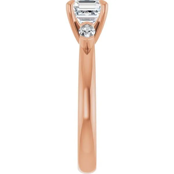 Claw-Prong Three-Stone Engagement Ring Image 4 Futer Bros Jewelers York, PA