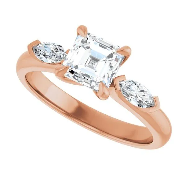 Claw-Prong Three-Stone Engagement Ring Image 5 Don's Jewelry & Design Washington, IA