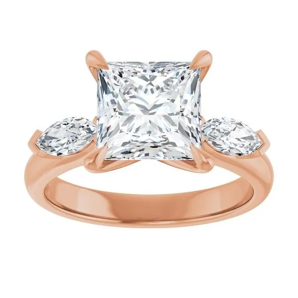 Claw-Prong Three-Stone Engagement Ring Image 3 Michael Szwed Jewelers Longmeadow, MA