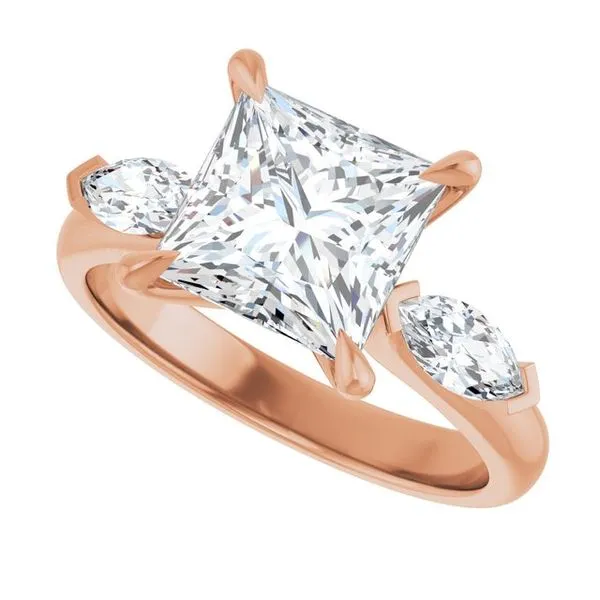 Claw-Prong Three-Stone Engagement Ring Image 5 Michael Szwed Jewelers Longmeadow, MA