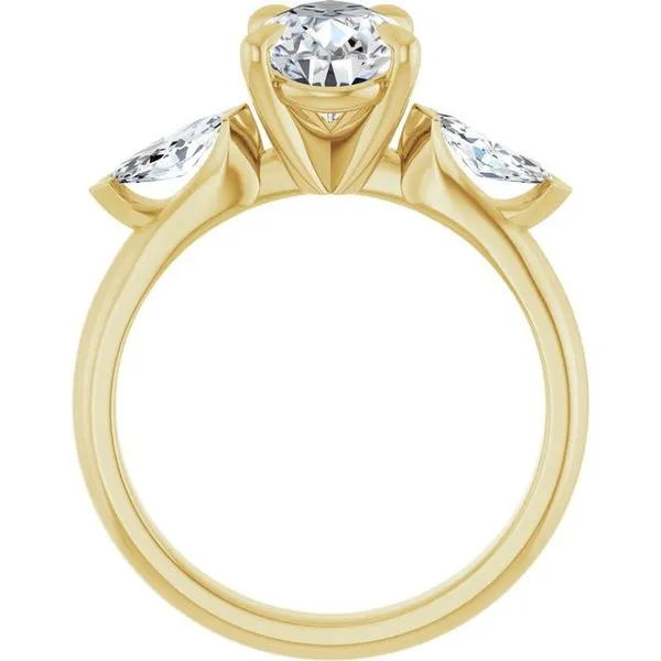 Claw-Prong Three-Stone Engagement Ring Image 2 Northwood Jewelers Northwood, OH