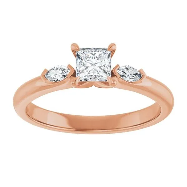 Claw-Prong Three-Stone Engagement Ring Image 3 Michael Szwed Jewelers Longmeadow, MA