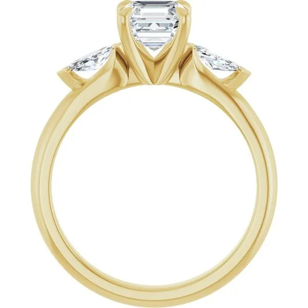 Claw-Prong Three-Stone Engagement Ring Image 2 Futer Bros Jewelers York, PA