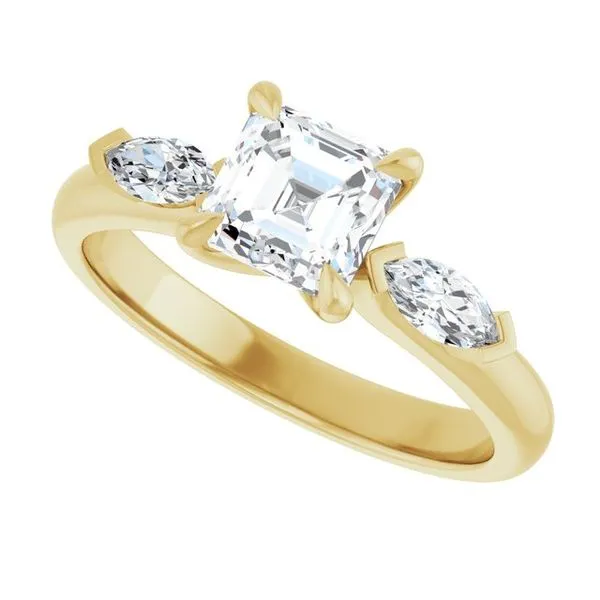 Claw-Prong Three-Stone Engagement Ring Image 5 Shipley's Fine Jewelry Hampstead, MD