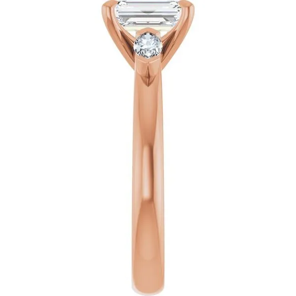 Claw-Prong Three-Stone Engagement Ring Image 4 Hudson Valley Goldsmith New Paltz, NY