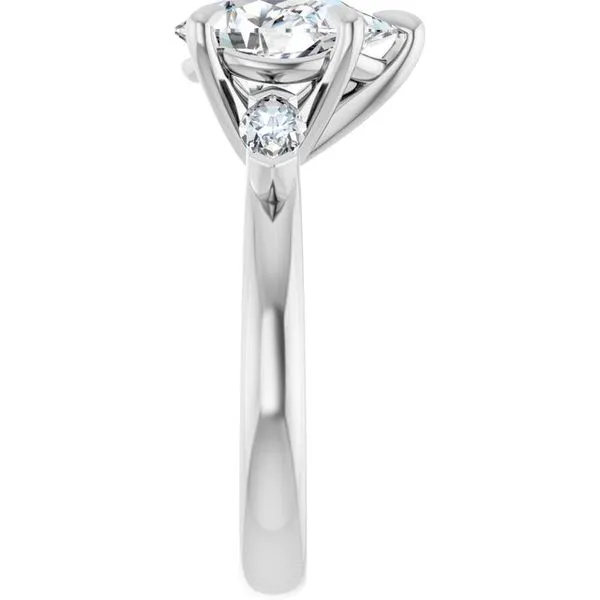 Claw-Prong Three-Stone Engagement Ring Image 4 Jimmy Smith Jewelers Decatur, AL