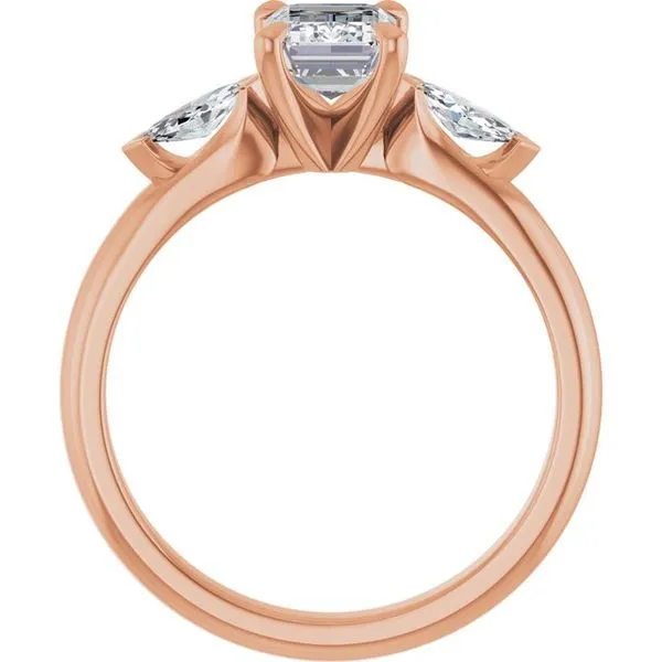 Claw-Prong Three-Stone Engagement Ring Image 2 J. West Jewelers Round Rock, TX