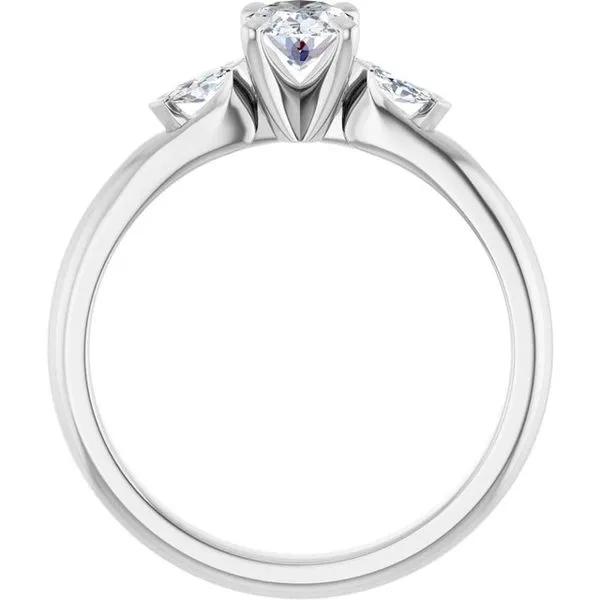Claw-Prong Three-Stone Engagement Ring Image 2 JF Jones Jewelers Rochester, NY