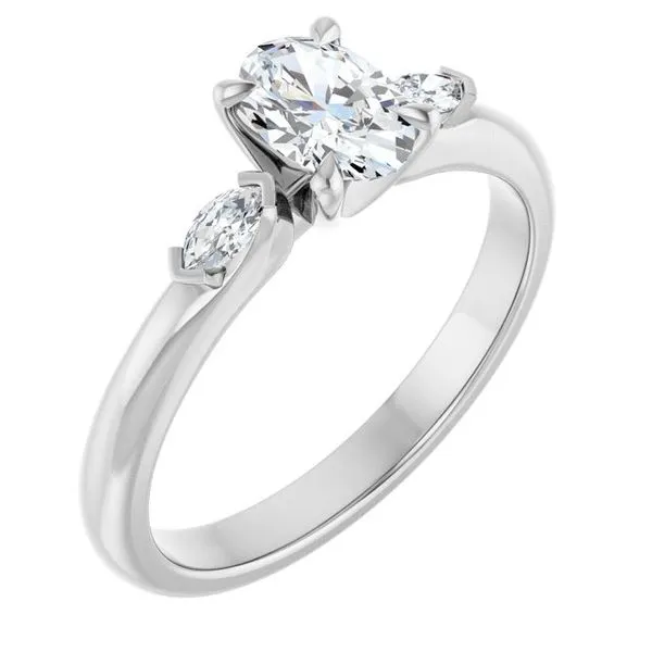 Claw-Prong Three-Stone Engagement Ring Natale Jewelers Sewell, NJ