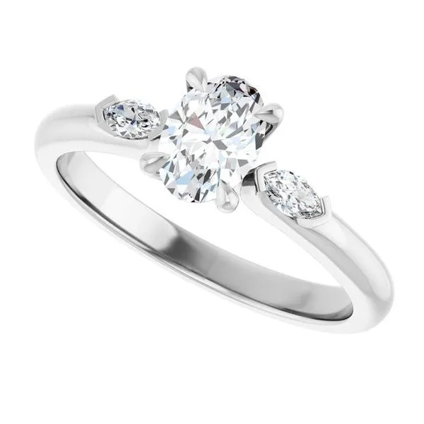 Claw-Prong Three-Stone Engagement Ring Image 5 Natale Jewelers Sewell, NJ
