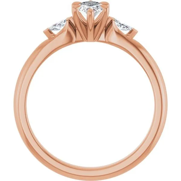 Claw-Prong Three-Stone Engagement Ring Image 2 J. West Jewelers Round Rock, TX