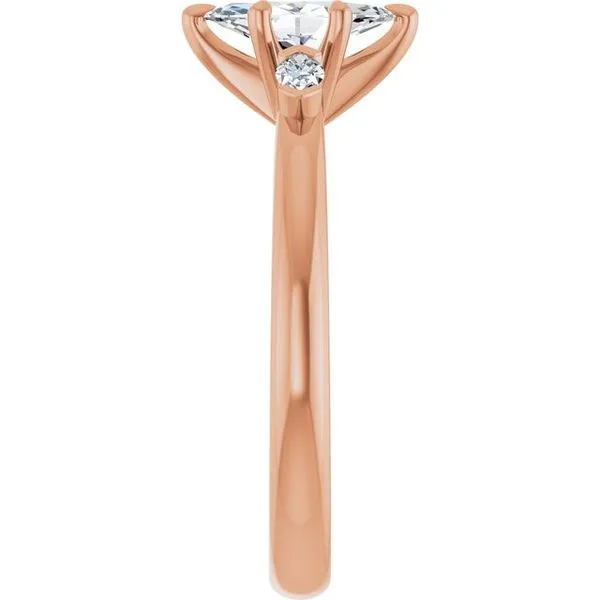 Claw-Prong Three-Stone Engagement Ring Image 4 J. West Jewelers Round Rock, TX