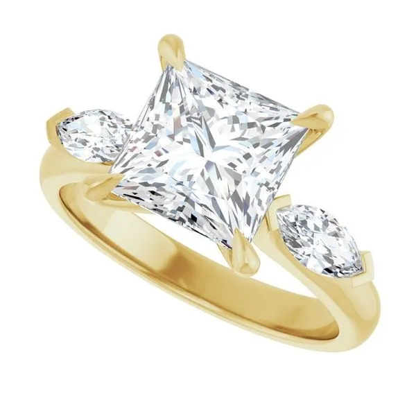 Claw-Prong Three-Stone Engagement Ring Image 5 Shipley's Fine Jewelry Hampstead, MD