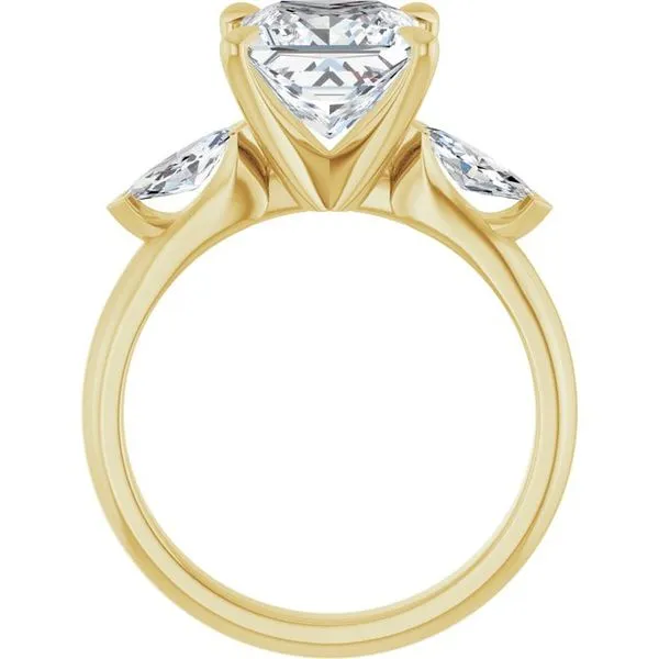Claw-Prong Three-Stone Engagement Ring Image 2 Jimmy Smith Jewelers Decatur, AL