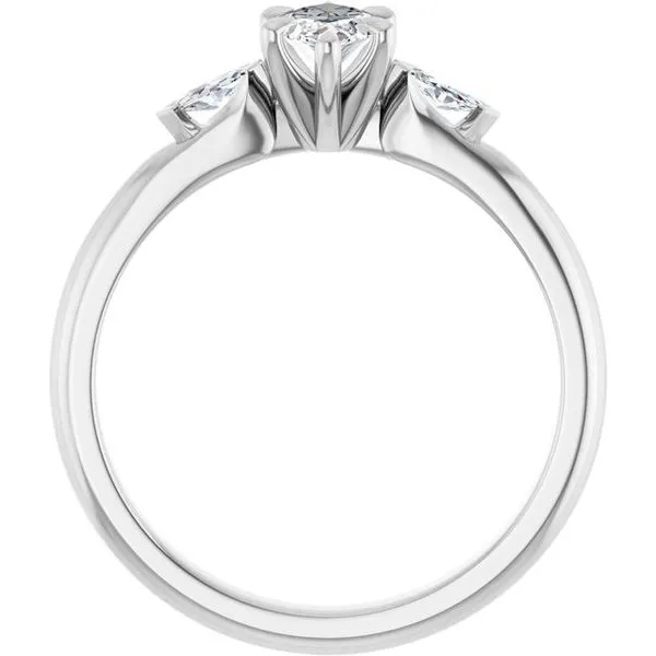 Claw-Prong Three-Stone Engagement Ring Image 2 J. West Jewelers Round Rock, TX