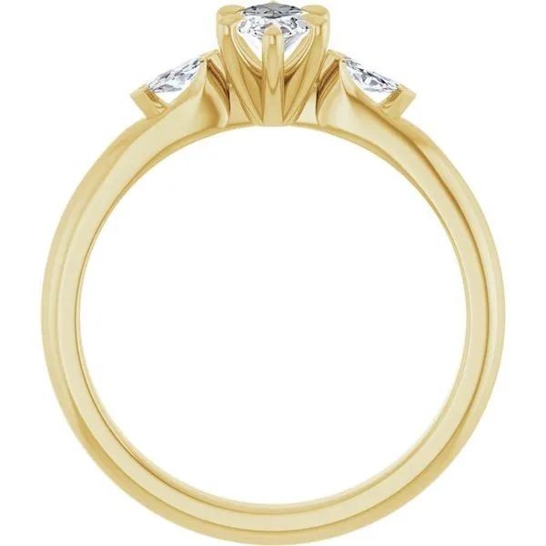 Claw-Prong Three-Stone Engagement Ring Image 2 The Jewelry Source El Segundo, CA